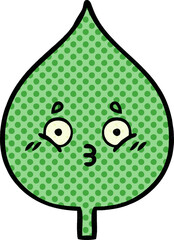 comic book style cartoon expressional leaf