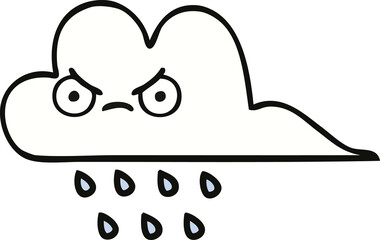 cute cartoon rain cloud
