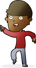 Obraz premium cartoon happy man