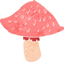 cartoon wild mushroom