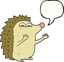 comic book speech bubble cartoon cute hedgehog