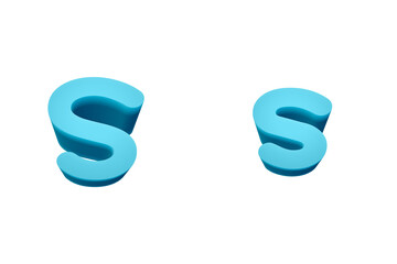 3d rendering Font  Cartoon style lowercase And uppercase Letters
