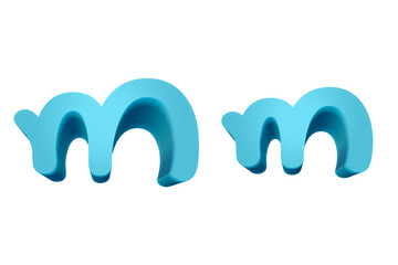 3d rendering Font  Cartoon style lowercase And uppercase Letters