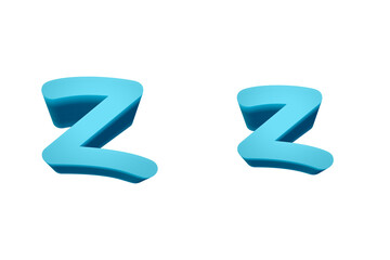 3d rendering Font  Cartoon style lowercase And uppercase Letters