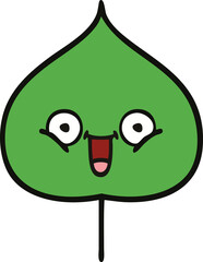 cute cartoon expressional leaf