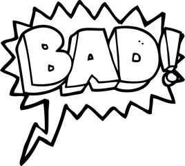 speech bubble cartoon Bad symbol