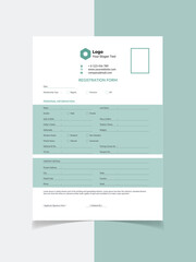 Modern Registration resume template
Form	
