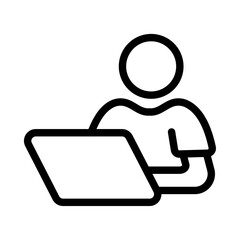 working business icon with black outline style. business, icon, symbol, note, vector, document, office. Vector illustration