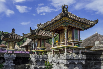 The small Hindu Temple in Bali, Indonesia. A place to put offerings and pray for Balinese Hindus