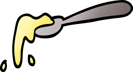 cartoon doodle ladle of food