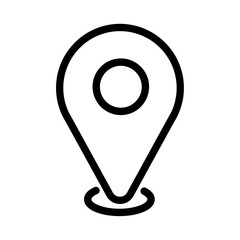 location business icon with black outline style. business, vector, group, icon, set, symbol, people. Vector illustration