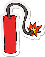 sticker of a cartoon dynamite