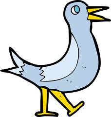cartoon walking bird