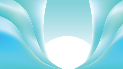 Geometric Curve Shapes On Abstract Pastel Background