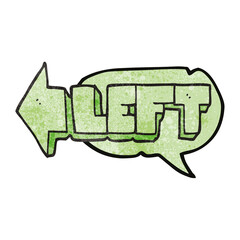 speech bubble textured cartoon left symbol