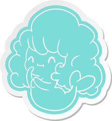 cartoon sticker kawaii cute ghost mermaid