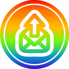 send email circular in rainbow spectrum