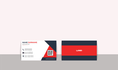 New creative business card template. double sided creative corporate business card layout. vector illustrator simple and unique corporate business card design. QR code . Unique and minimalist card