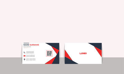 New creative business card template. double sided creative corporate business card layout. vector illustrator simple and unique corporate business card design. QR code . Unique and minimalist card