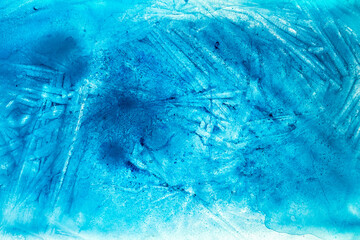 Frozen Ice with colors pigments grunge background texture