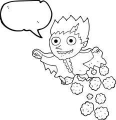 speech bubble cartoon vampire