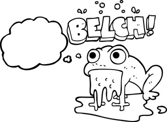 thought bubble cartoon gross little frog