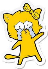 sticker of a cartoon cat