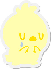 cute little bird crying sticker