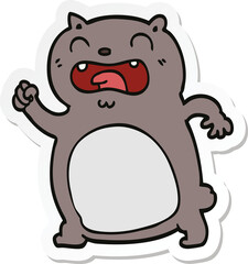 sticker of a cartoon cat