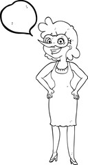 speech bubble cartoon woman wearing mask