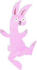 Obraz premium funny cartoon pink rabbit