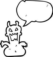 speech bubble cartoon little alien
