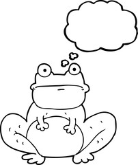 thought bubble cartoon frog