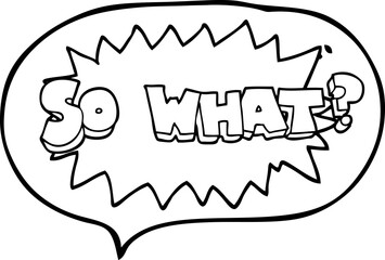 so what speech bubble cartoon sign