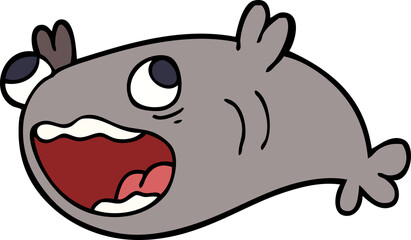 cartoon doodle of a fish