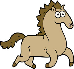 Fototapeta na wymiar cartoon doodle magnificent stallion