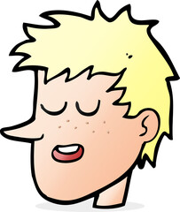 cartoon happy boy face