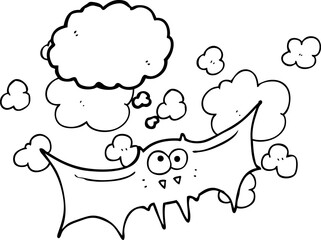 thought bubble cartoon vampire bat