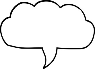 line drawing cartoon cloud speech bubble