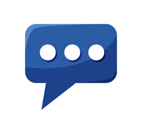 Notification speech bubble. social media icon