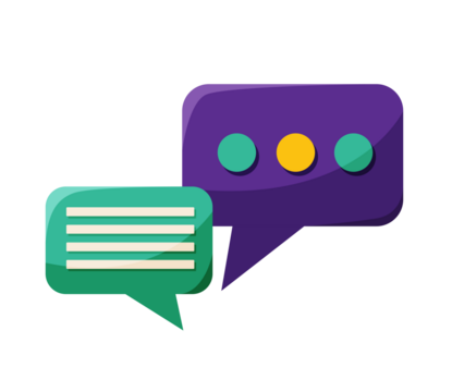 Notification speech bubble. social media icon