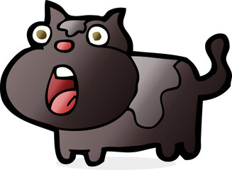 cartoon shocked cat
