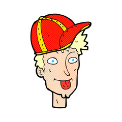cartoon boy wearing cap