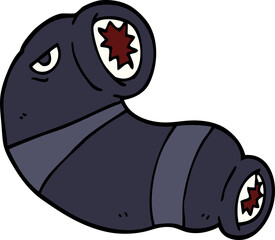 cartoon doodle monster leech