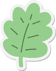 simple cartoon leaf sticker