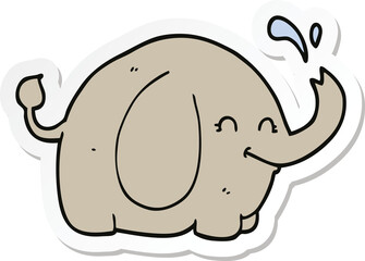 sticker of a cartoon elephant