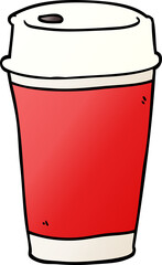 cartoon doodle take out coffee