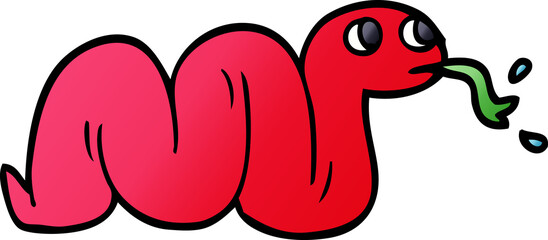 cartoon doodle snake