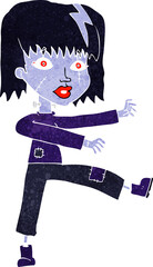 Obraz na płótnie Canvas cartoon undead girl