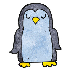 textured cartoon penguin